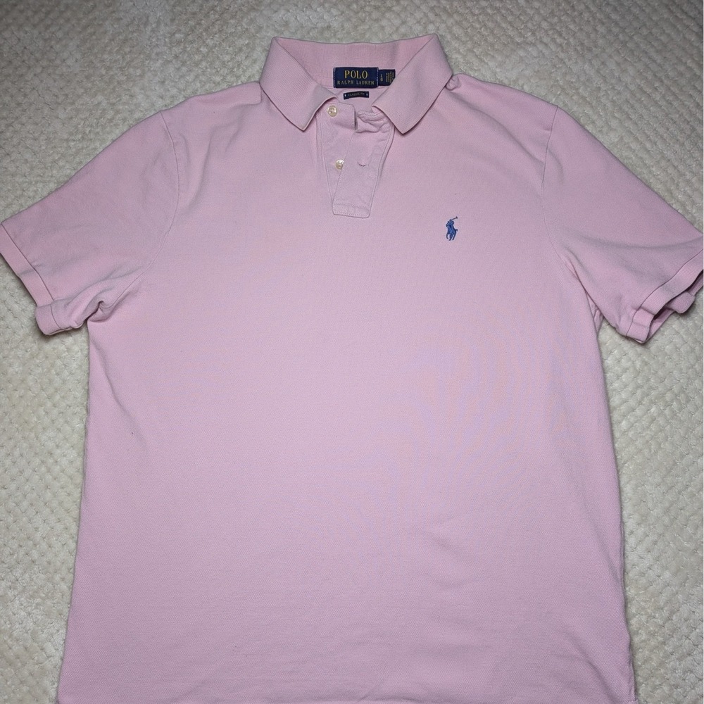 Polo Ralph Lauren Classic Fit Polo Shirt Mens‎ Large Pink 100% Cotton